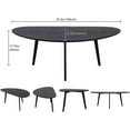 thumbnail image 3 of Oval Coffee Table for Small Space , Simple Modern Center Table with OAK Wood LegsH, 3 of 16