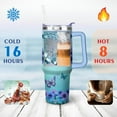 thumbnail image 5 of 40 oz Butterfly Tumbler with Handle and Straw Lid,Leak Proof Travel Stainless Insulated Tumbler,Cup Holder Friendly,Perfect for Outdoor Travel Car and Sports, 5 of 6