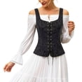 thumbnail image 7 of HXWCHs Halloween Women Vest Cosplay Waistcoat Halloween Gothic Bodice Size: XL Black, 7 of 7