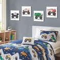 thumbnail image 2 of Monster Truck Wall Decor Car Posters for Boys Room Wall Art Cartoon Firetruck Garbage Police Ambulance Vehicle Canvas Pictures Artwork Toddler Room Decor Kids Bedroom Nursery Home Decor 12×12", 2 of 6