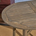 thumbnail image 2 of Jaxson Outdoor 39" Bar Height Acacia Wood Patio Table, Gray, 2 of 6