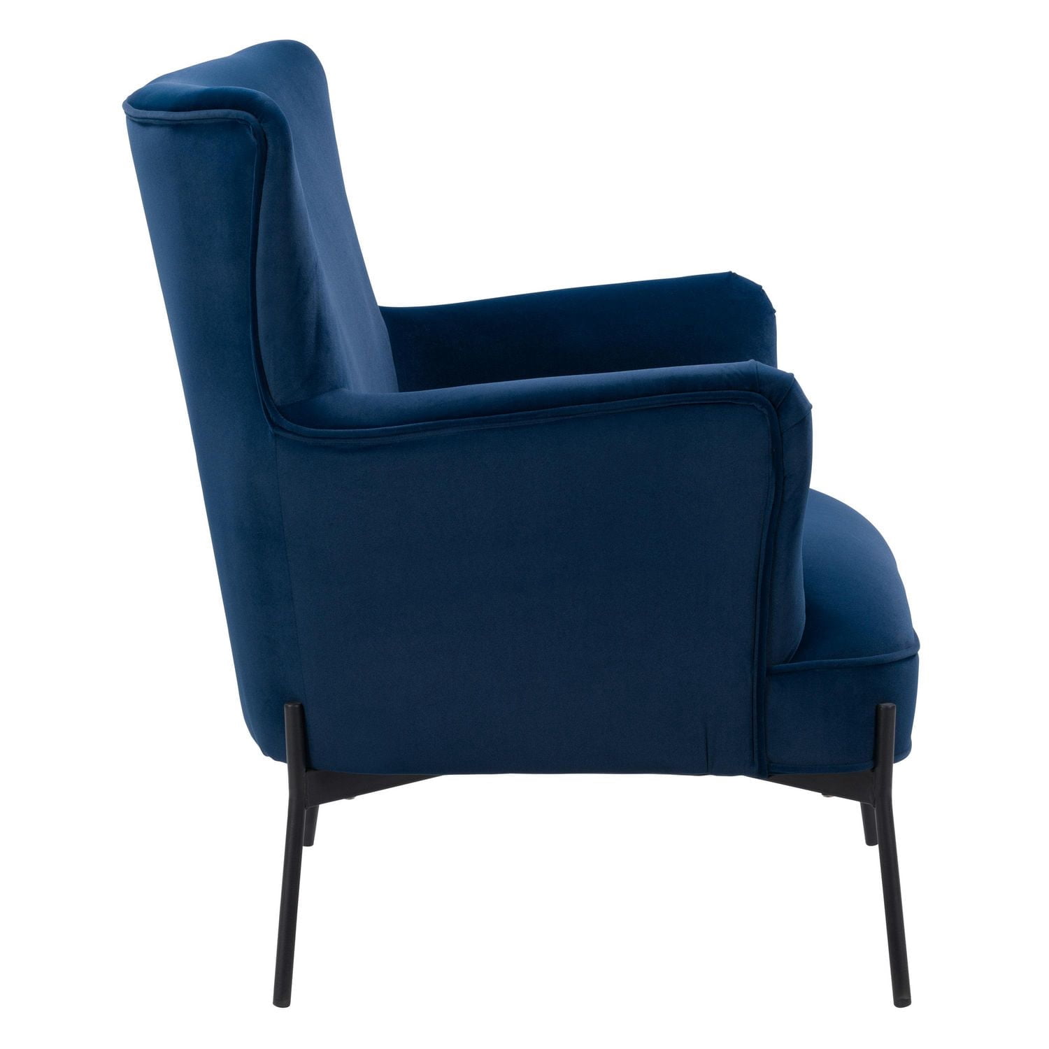 CorLiving Eliana Modern Wide Velvet Upholstered Indoor Wingback Accent Chair