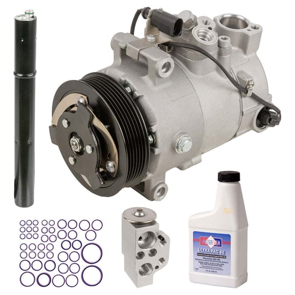 For Audi A5 Quattro 2008-2010 AC Compressor w/ A/C Repair Kit - BuyAutoParts
