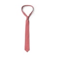 thumbnail image 3 of Abstract Necktie, Monochromatic Square Motif, Dress Tie, 3.7", Vermilion White, by Ambesonne, 3 of 3