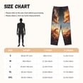 thumbnail image 4 of Lsque Red And Gray Flame Fox Print Women's Pajama Pants, Lounge Pant - Comfortable Home Wear,Elastic Waistband, Stylish Design-XX-Large, 4 of 9