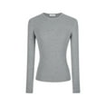thumbnail image 4 of LTTVQM Womens Underscrubs Crew Neck Long Sleeve Shirts Fitted Basic Tee Uniforms Tops Fall Winter Clothes 2026 Gray M, 4 of 4