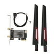 thumbnail image 2 of Card Adapter, PCIe Card for Desktop PC, 2.4G 5G Dual Band PCI Express Adapter with Dual Antenna, BT 4.1, for  7 8 10, 2 of 7