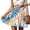 N_ Blue, variant on SMihono Skirts for Women 2025 Boho Floral Summer A-Line Pleated Skirt Casual Elastic High Waist Tiered Ruffle Flowy Cute Mini Skirt Orange 4