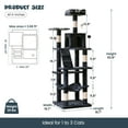 thumbnail image 4 of MWPO 63.8-in Cat Tree for Large Cat Tower with Condo and Scratching Post,Dark Gray, 4 of 9