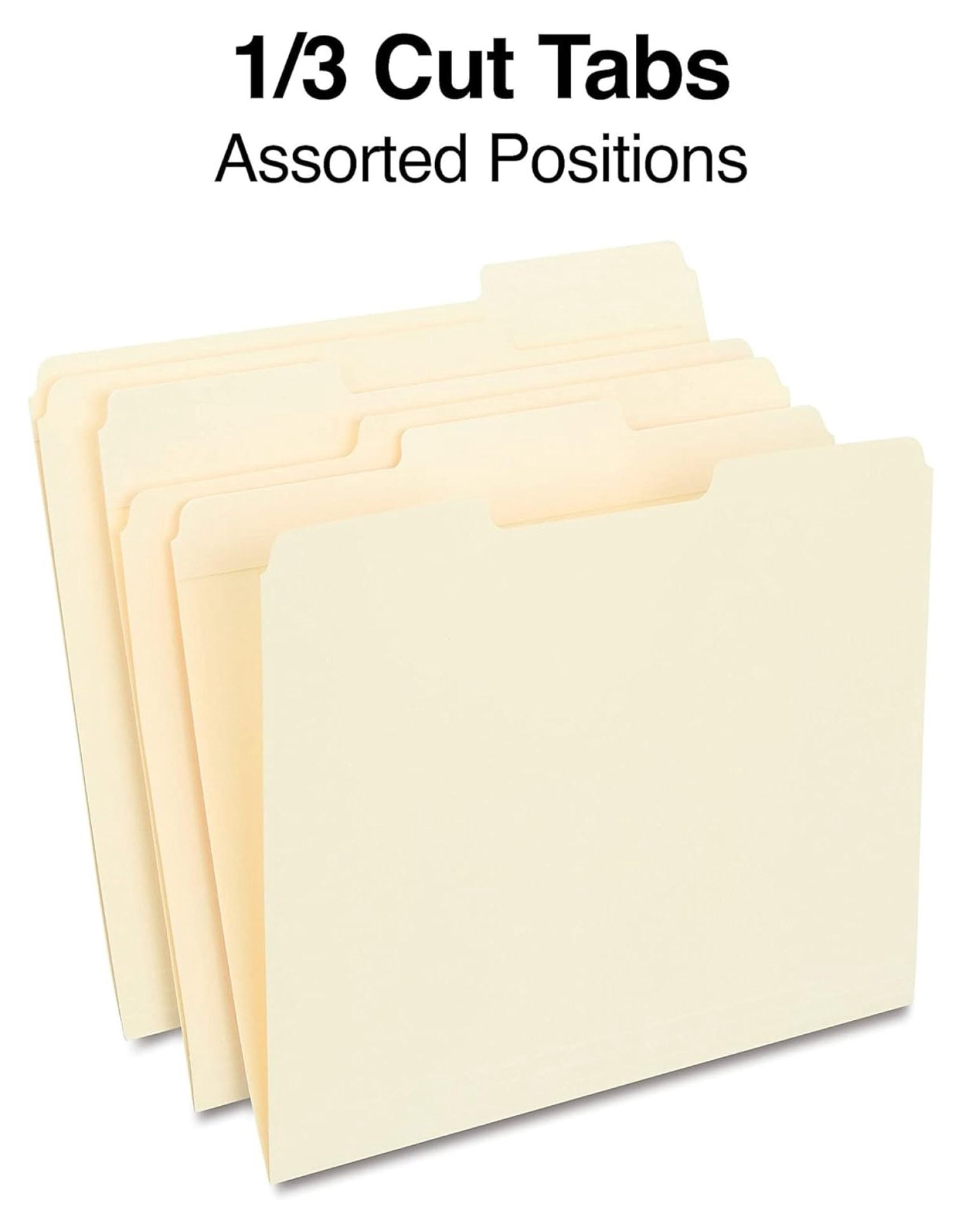 Reinforced File Folder, 1/3 Cut Tab, Letter Size, Manila, 200/Carton (ST56682-CCVS)