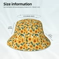 thumbnail image 3 of Bingfone Green Leaf Sunflower Bucket Hat for Men Women,Packable Reversible Printed Sun Hats,Fisherman Outdoor Travel Hiking Beach Caps, 3 of 7