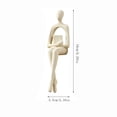 thumbnail image 3 of THOPBPRK Modern Sitting Figure Ornament Abstract Character Sculpture Decorative Shelf Sitter Home Desk Art Figurine Creative Living Room Bookshelf Accents, 1Pack A, 3 of 5