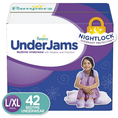 Pampers UnderJams Bedtime Underwear Girls, Size L/XL, 42 Ct