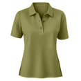 thumbnail image 7 of TGSLY Women's Work Golf Shirts Soft Breathable Collared Short Sleeve Tops Relaxed Dressy Casual Half Button Down Solid Color Blouses S, 7 of 7