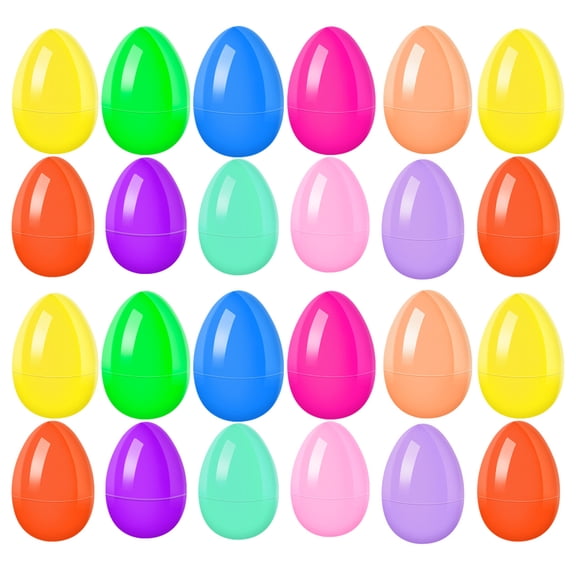 Cateissary 24x huevos rellenables pintados con decoración creativa de Pascua para niños actividades de Pascua huevos de Pascua rellenables Kits de decoración para fiestas