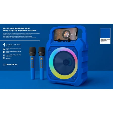 Mic Drop Karaoke Machine - Blue