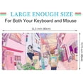 thumbnail image 4 of Pink Desk Mat, Anime City Gamer Mouse Pad, Pastel Gaming Large Mousepad, Kawaii Office Decor for Women Keyboard Mat, Cute Pink Desk Pad with Stitched Edges and Non-Slip Rubber Base Computer Mat, 4 of 6