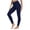 Navy Blue, variant on Lohuatrd Women Winter Leggings Thick Soft Plush Warm High Waist Skinny Solid Color Elastic Waist Stretchy Fabric Compression Cold-Resistant Lady Trousers