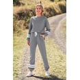 thumbnail image 2 of Conjunto Deportivo PRETTYGARDEN de Dos Piezas Ropa Casual a Rayas Gris XXL, 2 of 8