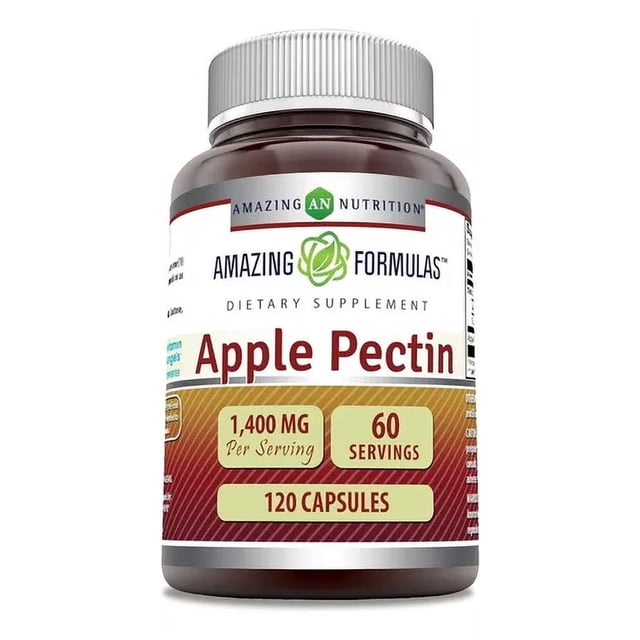 Amazing Formulas Apple Pectin | 1,400 Mg Per Serving | 60 Servings | 120 Capsules