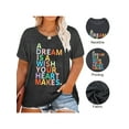 thumbnail image 5 of VILOVE Plus Size T Shirts for Women a Dream Is a Wish Your Heart Makes Graphic Tees Casual Short Sleeve Tops, 5 of 7