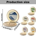 thumbnail image 3 of 3D Art Liquid Motion Relaxing Children'S Large Desktop Art Toys Moving Art Picture Round Glass 3D Deep Sea Sandscape Display Flowing Frame For Home Decorations,1×Wireless Charging Desktop Decoration, 3 of 9