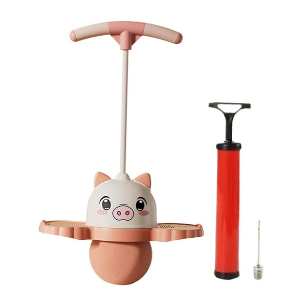Pelota de salto Pogo para ejercicios, palo Pogo para niños, niñas, niños y adultos, tabla de equilibrio divertida Rosa