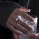 thumbnail image 5 of Anillo de acero inoxidable para dedo pulgar de hombre en tono plateado, anillos de promesa para hombre, banda de boda de ajuste cómodo, 5 of 5