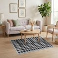 thumbnail image 3 of ODIKA Fabric Gingham Stripe Border Bathroom Checked Checkered Plaid Flowing Dynamic Pet Friendly & Kids Safe Play for Playroom, Bedroom, Reading Nook, 3 of 7