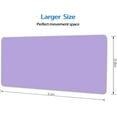 thumbnail image 2 of Mouse Pad Purple, Large Office Decor Desk Mat, Non-Slip Rubber Desk Pad Protector, Laptop Computer Gaming Mouse Pad XL, Waterproof Solid Mouse Mat for Home, 31.5'''' x 11.8'''', 2 of 6