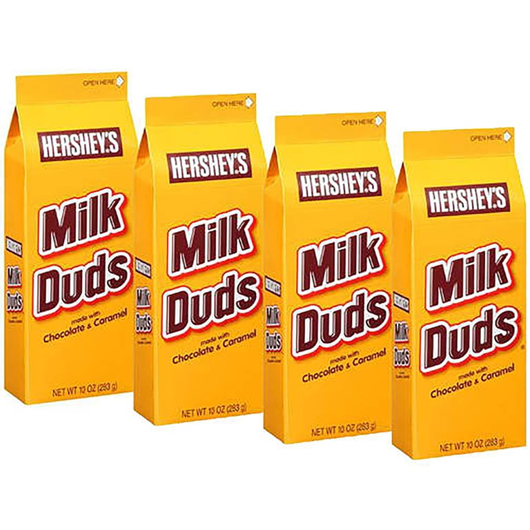 (4 Pack) Milk Duds, Chocolate and CaramelCandy, 10 Oz
