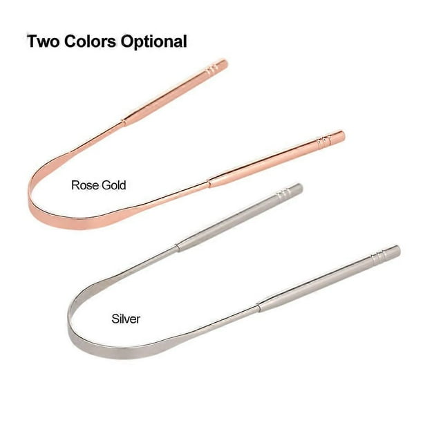 Stainless-Steel Tongue Cleaning Scraper Tongue Cleaner Tongue Brush Oral Care Kit