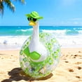 thumbnail image 2 of ToyKingdee Porch Goose Summer Outfit Set - Waterproof Clover Print Swimwear with Hat, 2 of 6