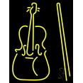 thumbnail image 1 of Yellow Violin Logo LED Neon Sign 31" Tall x 24" Wide - inches Black Square Cut Acrylic Backing, with Dimmer - Premium built indoor Sign for Studio, Club, Home décor, Event, Workshop, Storefront., 1 of 7
