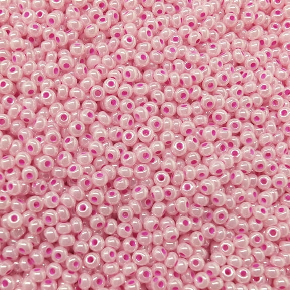 Seed Beads Pink Pearl 6/0 Czech Glass Full Hank Pack