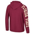 thumbnail image 3 of Men's Colosseum Garnet Florida State Seminoles Back in Business Long Sleeve Raglan Hooded T-Shirt, 3 of 3