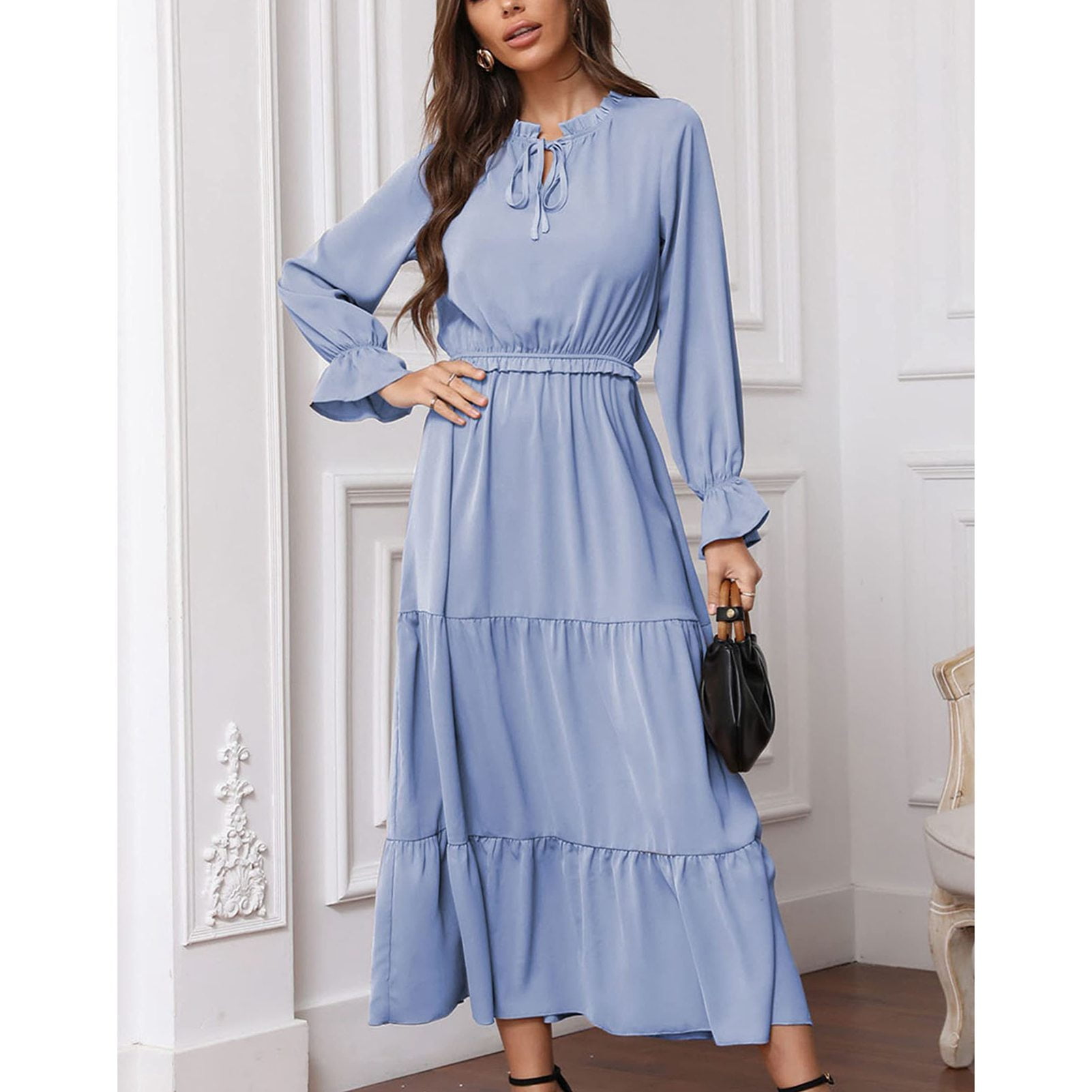 Fashion Elegant Print Flounce Strap Design Stringy Selvedge Collar Tops Fashion Elegant Print Flounce Strap Design Stringy Selvedge Collar Tops
