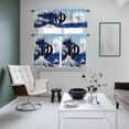 thumbnail image 5 of Ocean Waves Kitchen Curtains Valances and Tiers Set of 3 Japanese Mountain Peaks Waves Letter Sky Tier Curtains and Valance with Rod Pocket for Small Windows, 27.5"x24", 5 of 9