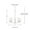 thumbnail image 4 of Capital Lighting 415251-338 Dixon 5 Light 23" Wide Chandelier - Bronze, 4 of 7