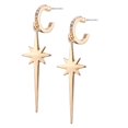 thumbnail image 2 of 2pc Cristales Stud Pendientes Aleación Irregur Cuelga Los Pendientes Ear Studs Jewelry Sunnimix Pendientes de botón simples de moda, 2 of 8