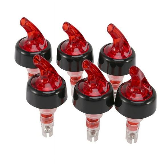 6 Pcs Plastic Measured Pourer Pour Spout Stopper for Liquor Wine