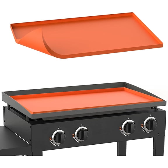 LQQBOX Silicone Griddle Mat for 36 Inch Blackstone Griddle, Heavy Duty Griddle Cover for Keep Surface Clean, All Season Protective Cover for Blackstone Grill (Orange)