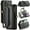 Black, variant on Crossbody for Samsung Galaxy A35 Case Wallet【RFID Blocking】with 10-Card Holder Zipper Bills Slot, Soft PU Leather Magnetic Shoulder Wrist Strap for Samsung Galaxy A35 Wallet Case Women