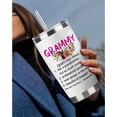 thumbnail image 3 of Best Grammy Gifts From Grandson Funny Travel Tumbler Gifts for Grammy From Granddaughter Christmas Birthday Presents From Grandchildren - 20oz White Grammy Water Cup With Straw and Lip, 3 of 6