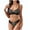 Black a1, variant on Womens Bras Set Push Up Bra and Panty Set Lace Color Block Bra with Underwear 2 Piece Sets