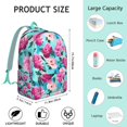 thumbnail image 5 of Flowers Print Commuter Backpack for School College Teens Adults, Large Capacity Bookbag with Laptop Sleeve, Durable Everyday Travel Backpack, Sunflower Floral Design Unisex Gift Idea for Work, 5 of 5