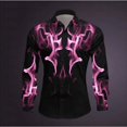 thumbnail image 1 of Camisetas casuales Harajuku para hombre camisetas coloridas con estampado 3D abstracto para hombre y mujer camisetas de manga larga con solapa para exteriores para hombre, 1 of 6