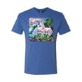 thumbnail image 2 of Unicorn Fanstasy Island Castle Animal Lover Male Premium Tri Blend T-Shirt, Vintage Royal, X-Large, 2 of 3