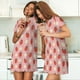 thumbnail image 4 of Fotbe Strawberry Bata de Dormir para Mujer con Estampado, Camisón de Algodón de Manga Corta, Ropa de Dormir Casual, 4 of 6