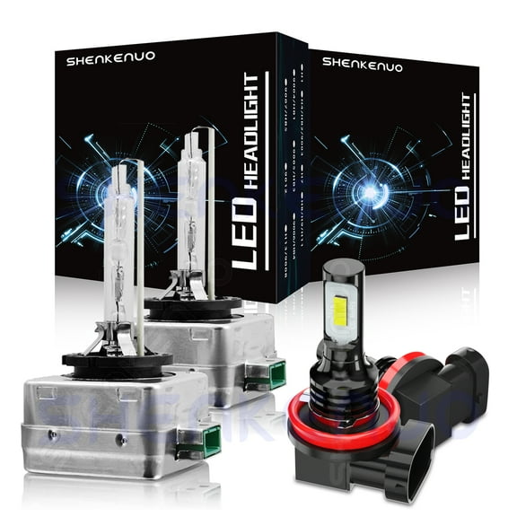 For 2014-2020 Dodge Durango HID Headlight Bulbs D3S High/Low Beam H11 H8 Fog Light 6000k 4pcs